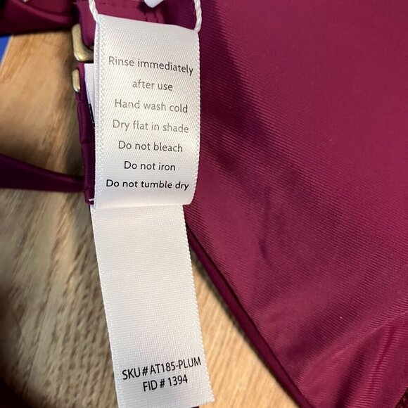 Andie NWT The Calicos Top Plum Purple Feminine Bikini Top Size L - Picture 7 of 7